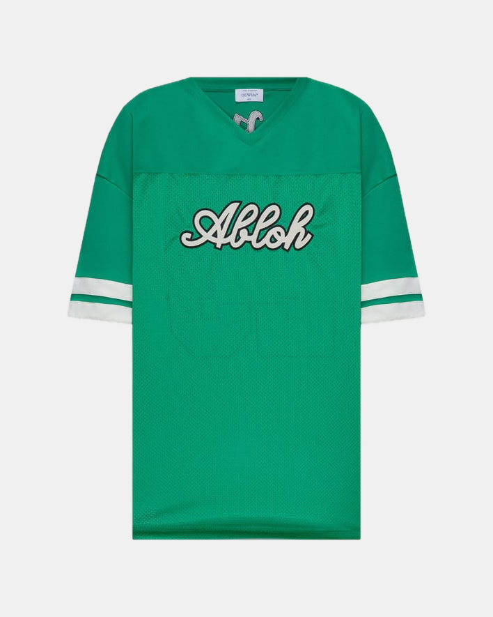 Off-White Football Mesh S/S Tee College Green