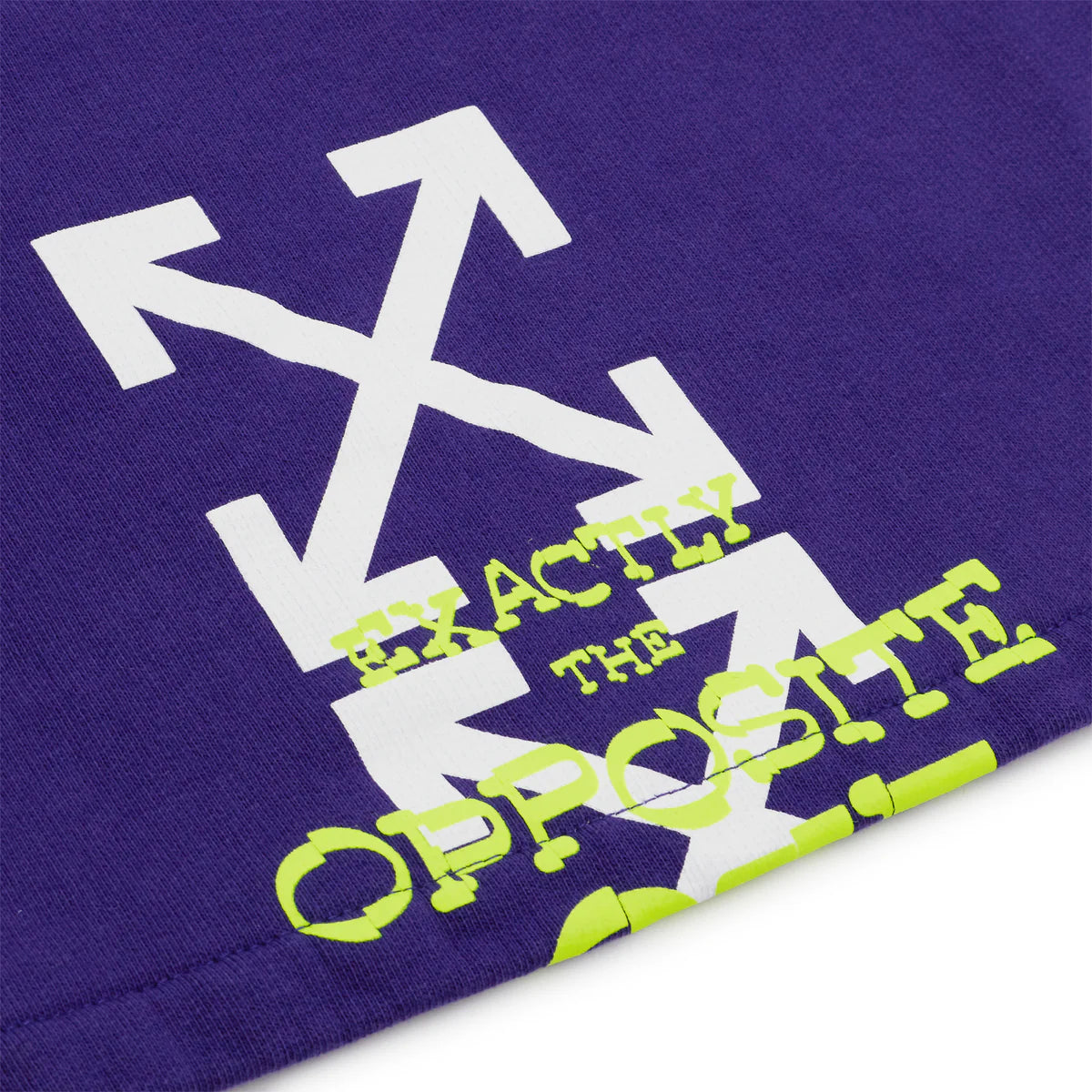 Off White Opposite Arrow Skate Sweatshort Purple Lime