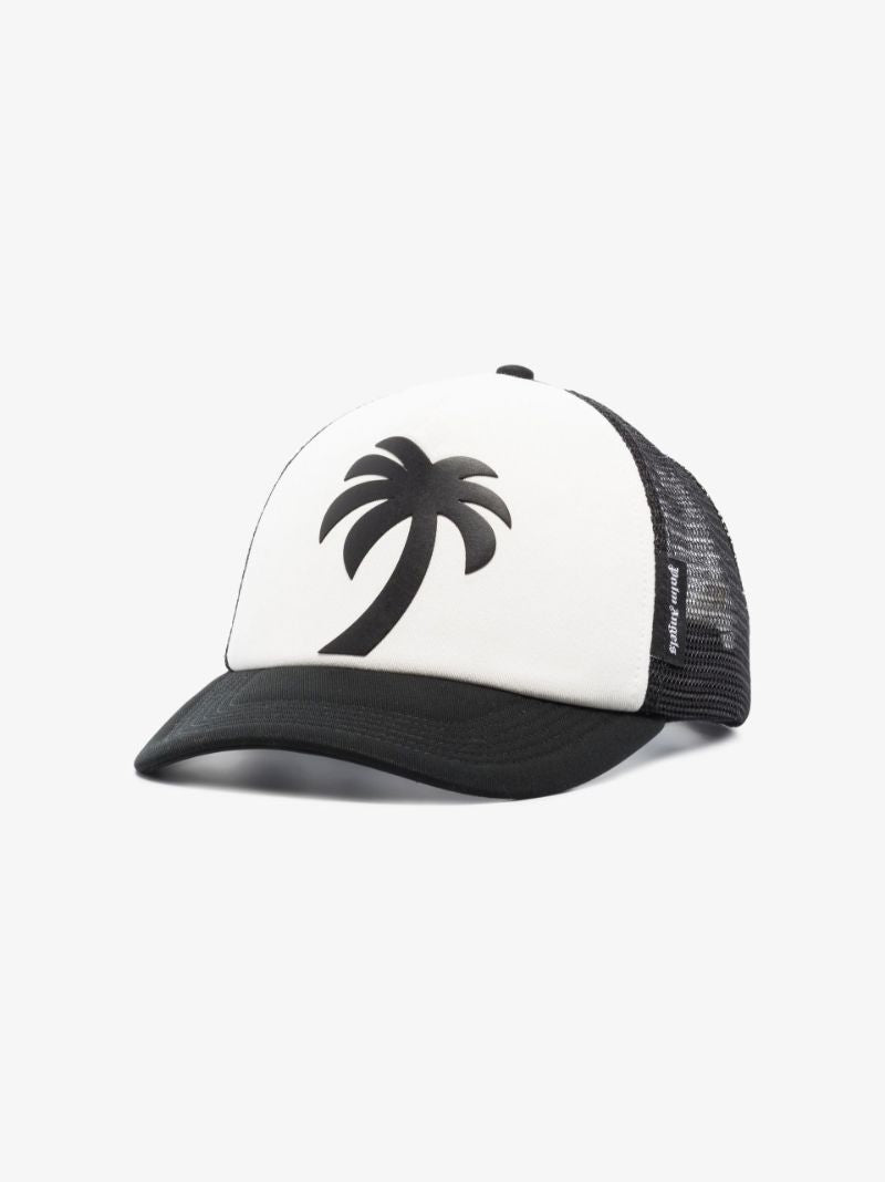 Schwarze Trucker-Kappe mit Palmenmotiv von Palm Angels