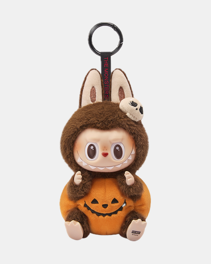 Pop Mart Labubu Happy Halloween Party Series-Sitting Pumpkin Vinyl Plush Pendant