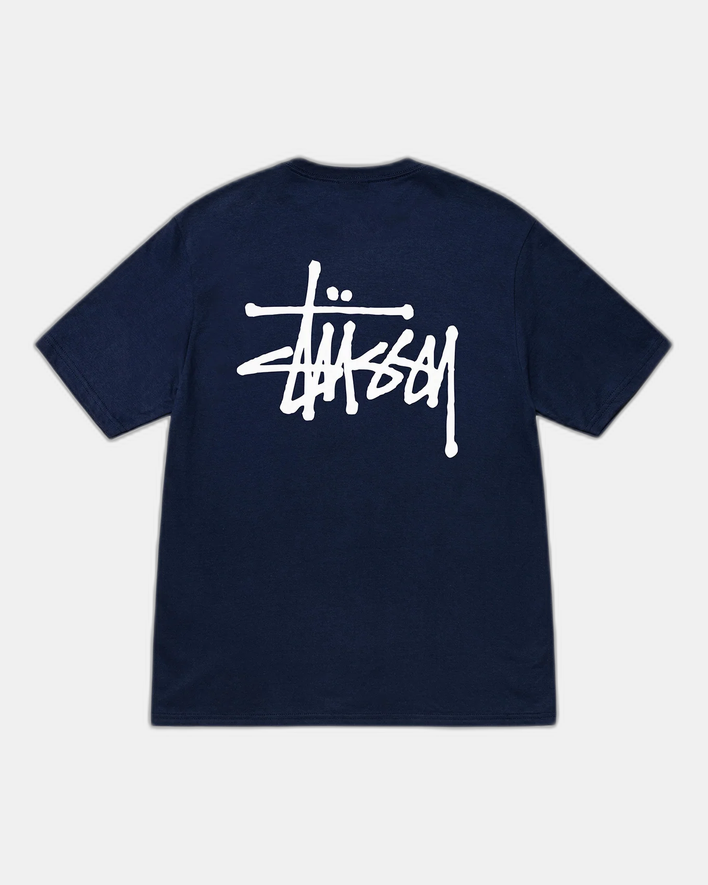Stussy Basic Tee Navy Blue