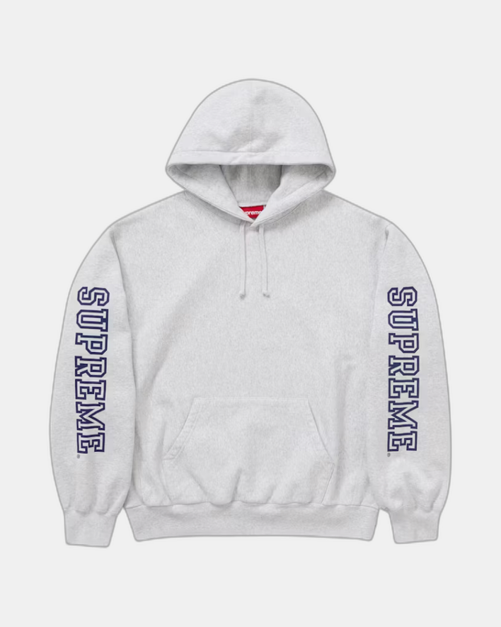 Supreme Collegiate Sleeve Hooded Sweatshirt Ash Grey