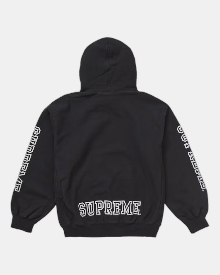 Supreme Collegiate Sleeve Hooded Sweatshirt Black