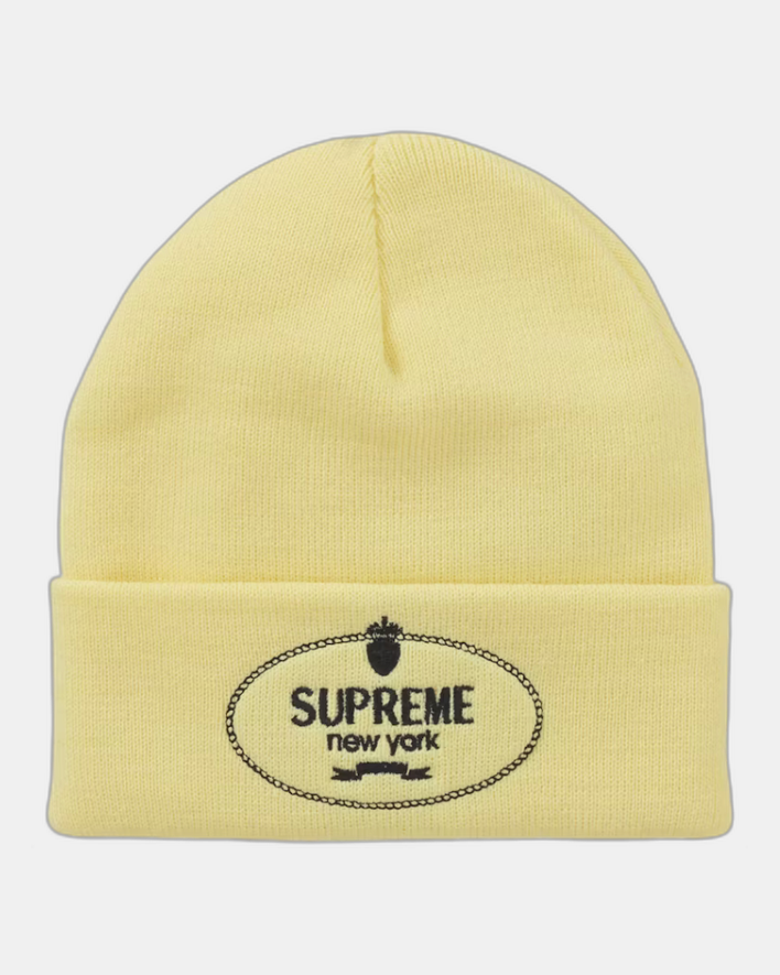 Supreme Crest Beanie Pale Yellow
