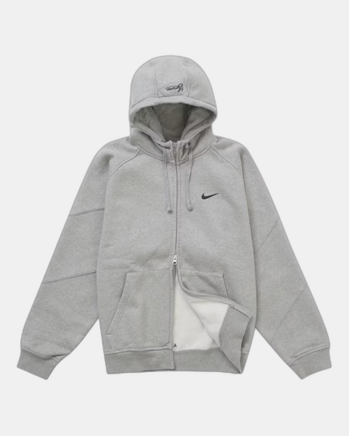 Supreme®/Nike® Zip Up Hooded Sweatshirt Heather Grey