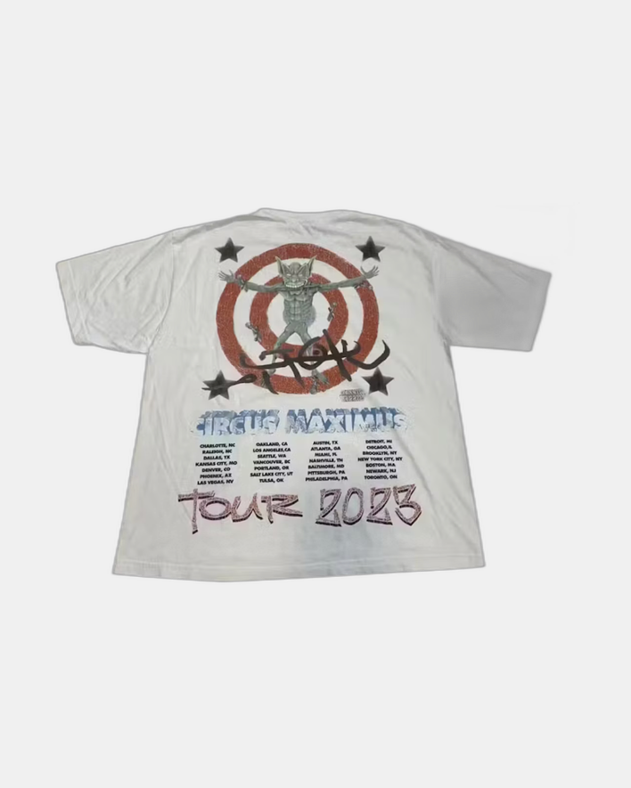 Travis Scott Utopia Circus Maximus 2023 Tour III Tee White