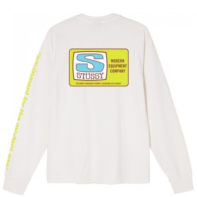 Stussy Equipment Company Pigment Dyed L/S Tee Natural