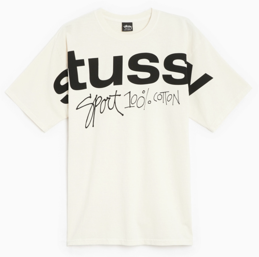 Stüssy Sport 100% Pigment Dyed Men&#39;s T-Shirt Natural
