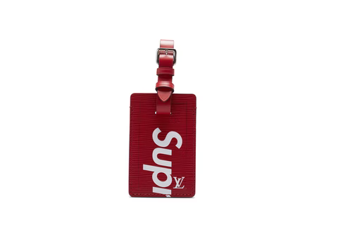 Louis Vuitton x Supreme Luggage Tag Red THE GARDEN