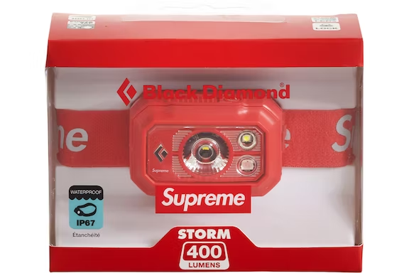 Supreme Black Diamond Storm 400 Headlamp Red THE GARDEN