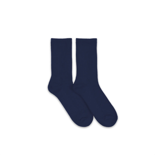 Velour Navy Blue Socks THE GARDEN