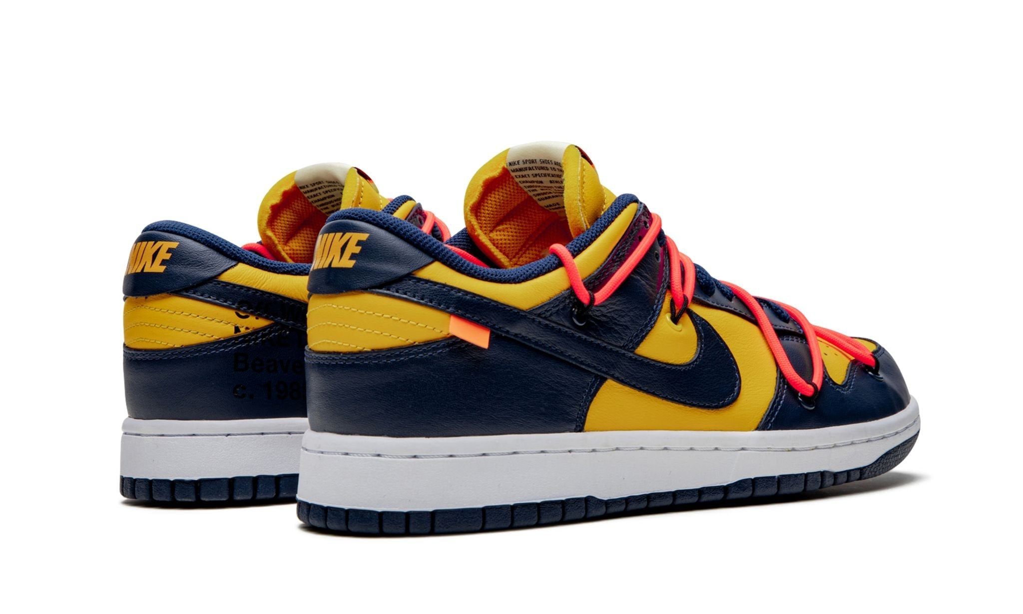 Nike Dunk Low Off-White University Gold Midnight Navy 
